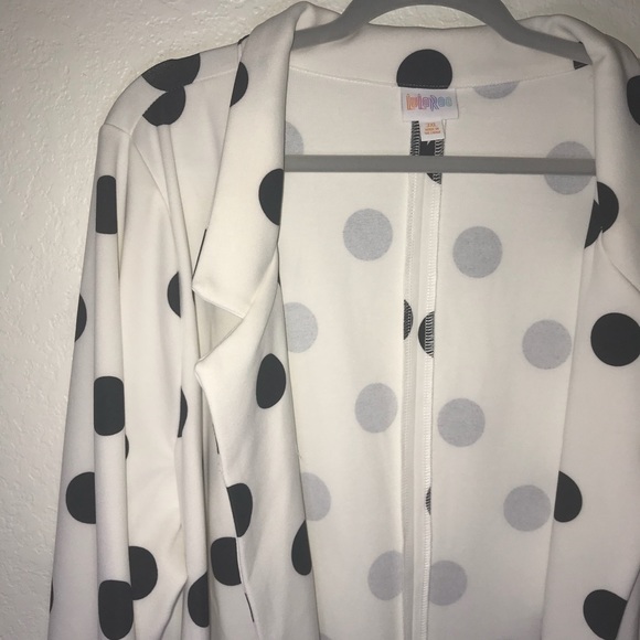Polka Dots Gwen Blazer LuLaRoe Black & White 3X - Picture 4 of 10